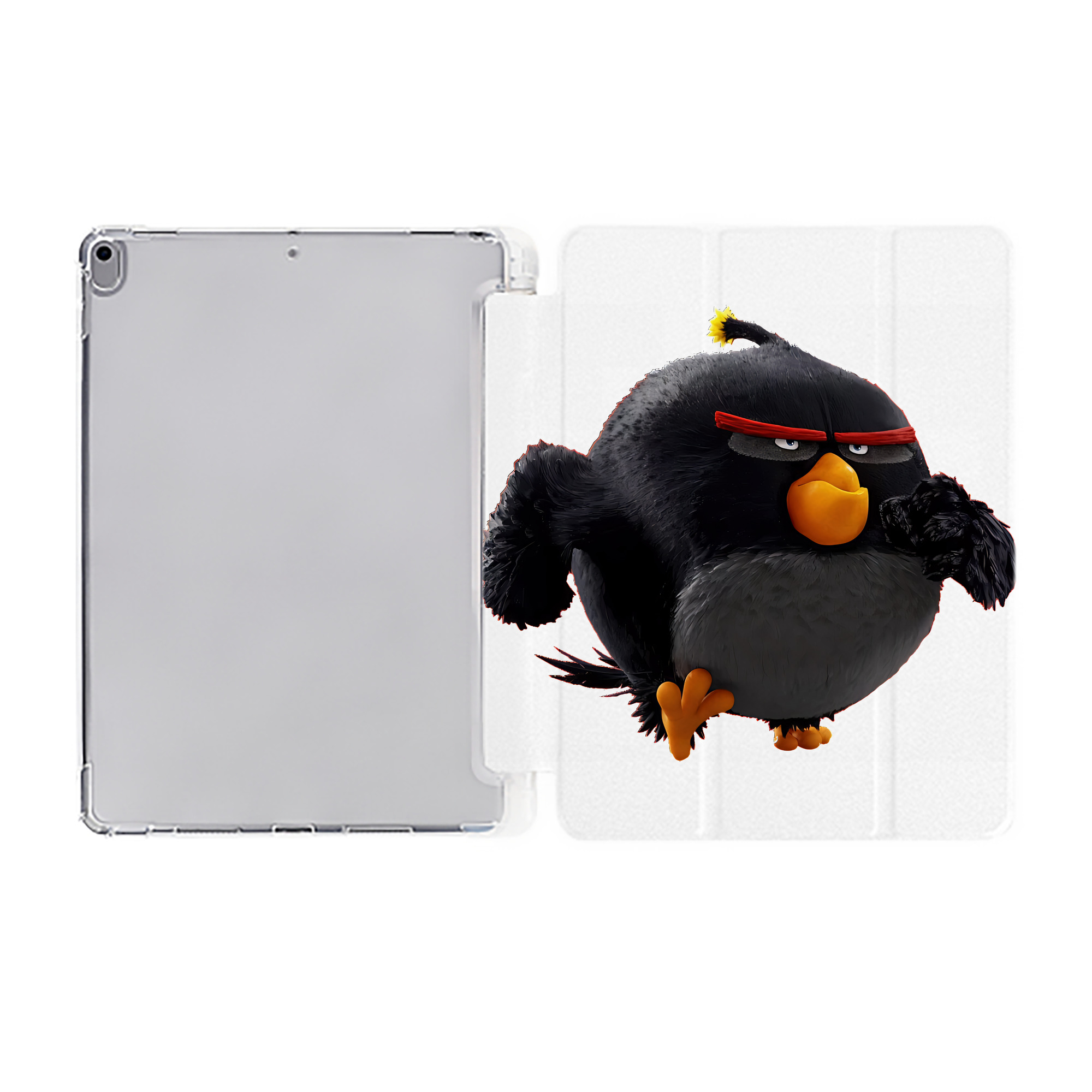 （画像用） Angry Birds アングリーバード IPad ケース ペン収納付き 三つ折りスタンド PUレザー×シリコン 対応機種9.5/10.5/10.9インチ